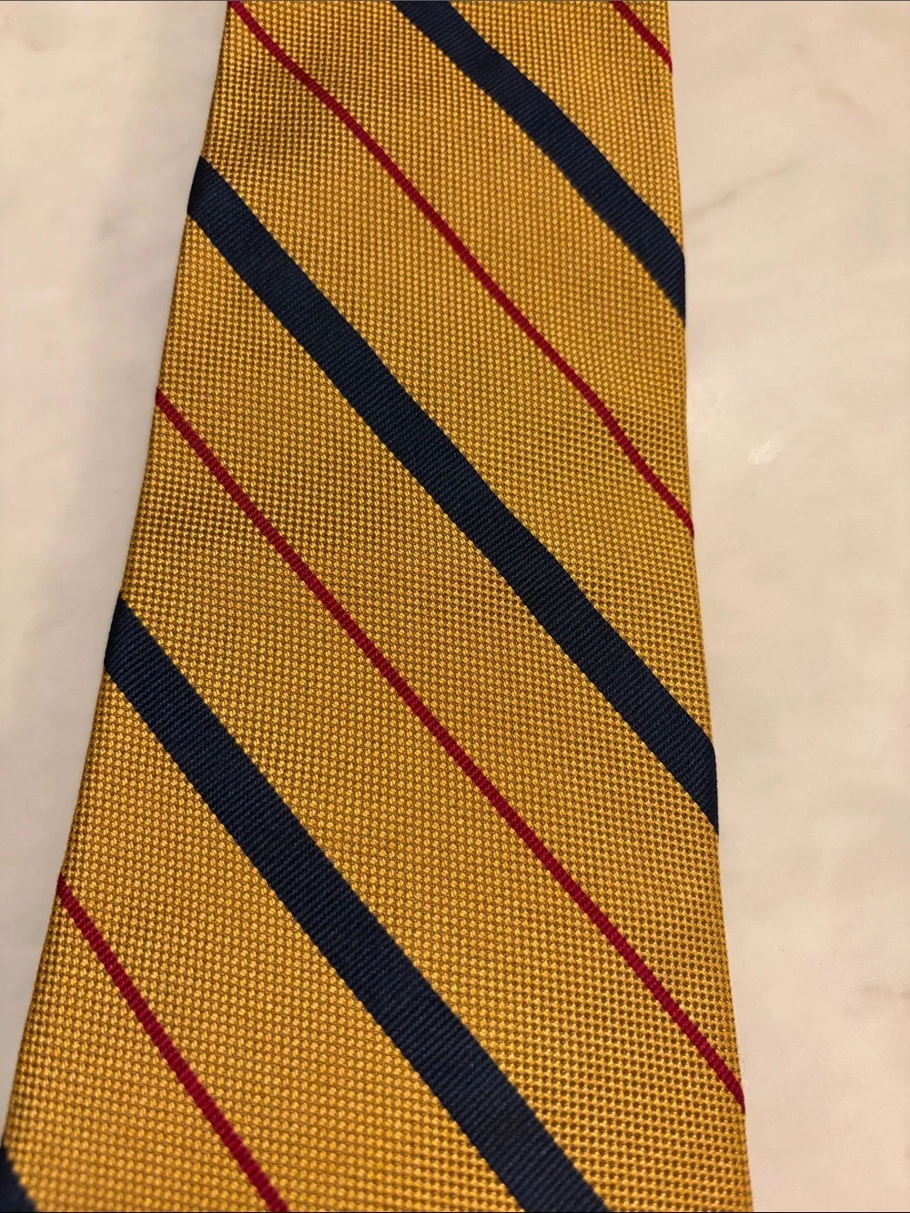 Vintage Lauren By Ralph Lauren 100% Silk Repp Tie Hand Made In USA